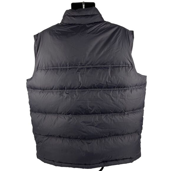 Mens Lands End Down Blend Puffer Vest Jacket Size XL Navy Blue - Picture 4 of 8